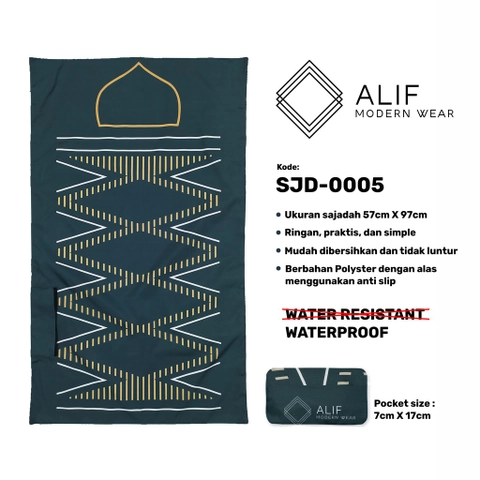 ALIF SAJADAH TRAVEL / SAKU / PORTABLE / ( ALIF MODERN WEAR SJD-0005 )
